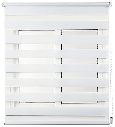 STOR PLANET NX152 Clip&Fix Plissee Nacht und Tag weiß 75 (B) x 180 (H) cm, bunt