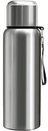 BOMEETSIA Taza Termo Inteligente de Gran Capacidad, Taza de Agua para Hombres de Acero Inoxidable, Taza de café portátil para Exteriores, Color Normal, 1200 ml