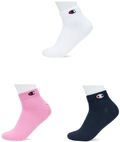 Champion Core Socks 3pp Quarter Chaussettes, Rose (Fuchsia), 43-46 Mixte