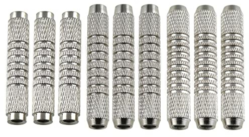 LUORNG 9 Stück 10/12/14G Dart-Barrels Ersatz-Set Silber für Dart-Übung