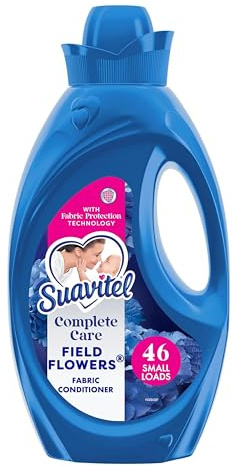 Suavitel Complete Liquid Fabric Softener with Stain Shield Technology, Field Flowers, 46 oz