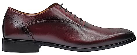 Mens Real Calf Leather Shoes Leather Sole Classic Handmade Semi Brogues Oxfords Lace up