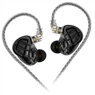 KZ ZAR HiFi In Ear Monitor 1DD 7BA Hybrid Driver In Ear Auricolare IEM con cavo staccabile placcato argento 2PIN per musicista cantante audiofilo(senza microfono)