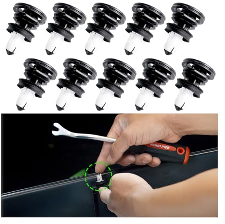 JNNJ 10 Piezas Remaches Cierre De Plástico, Clips Para Paneles Puerta, Auto Panel De La Puerta Clip De Montaje, Clips Plástico Nylon Trim Retenedor Para La Puerta Del Coche, Piezas Automóvil