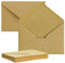 30 Stück Briefumschläge, Briefumschläge Kraftpapier, 11 * 16cm Hellbraun Briefumschläge, Nassklebung Spitzklappe Umschläge für Grußkarten Einladungen Hochzeit Geburtstagskarten