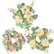 Sanfly Kerzenringe 3pcs Künstliche Blumenkerzenringe Kränze Blumendekor Für Kerzen Gefälschte Kleine Kerzenblumenringkranz Kerzenhalter