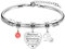 HEYEJET Inspirierende Geschenk Armbänder für Frauen Mädchen Silber Herz Armband mit 26 Buchstaben Personalisierte Geschenke für Freundin Mama Schwestern Kollegin Ehefrau Geburtstags Weihnachten (R)