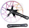 Kurbelgarnitur, zusammenklappbar, Fahrrad-Kurbelgarnitur, Einzelzahnscheibe, 50 Zähne, 52 Zähne, 54 Zähne, 56 Zähne, 130 BCD, 170 mm Vierkant-Kurbelarm-Set, integrierte 5-Klauen-Kurbelgarnitur au