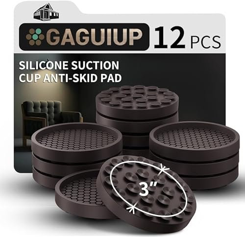 GAGUIUP Patins antidérapants en caoutchouc pour meubles de jardin, protection de sol pour pieds de chaise, pieds de meubles, pieds de meubles, patins antidérapants pour garder les meubles en place