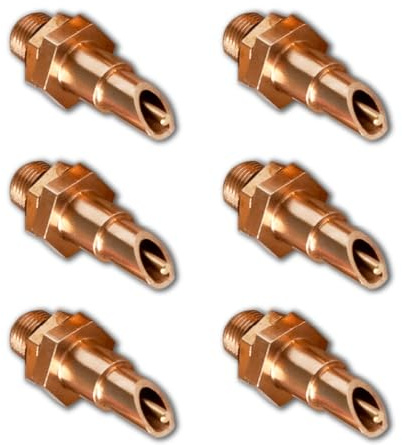 RentACoop DIY Waterer Kit – Six (6) Pack Horizontal Brass Nozzles – Great for Rabbits, Guinea Pigs, Ferrets and Other Small Animals