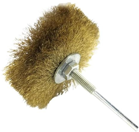 Cleaning Brush, Cleaning Brushes, Wooden brass brush, Brass Wire Brush Drill Attachment, Copper Wire Wheel, Brush for Drill, Abrasive Wire Brushes for Drill Bits
