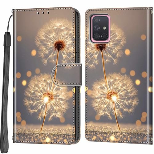 Handyhülle für Samsung Galaxy A71 Hülle, Kartenfächern Magnetische Flip Klappbare Stoßfeste Schutzhülle Klapphülle Kompatibel Samsung Galaxy A71