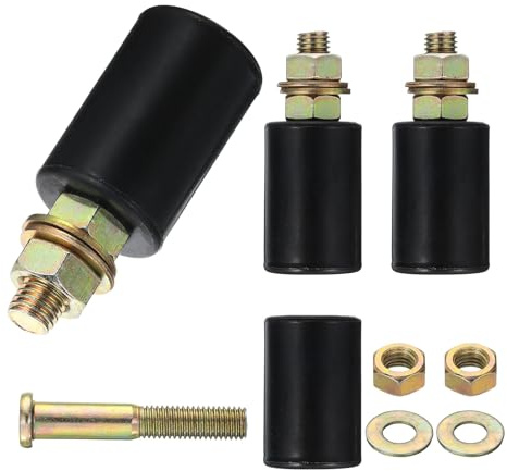 sourcing map Lot de 4 rouleaux de guidage de portail coulissant de 4 x 6 cm (l x H), rouleaux de guidage de roulement en nylon, rouleaux de support de porte coulissante pour poulie, porte électrique,