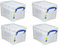 Really Useful Plastic Storage Box 3 Litre Clear (Pack of 4) - Storage Box for DVD CD and Blu-Ray Sleeves, Cable Box Tidy, Charger Storage Box