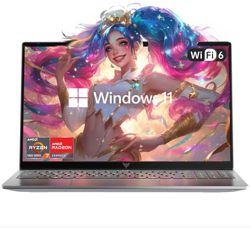 ACEMAGIC Computer portatile AMD, AMD Ryzen 7 5825U (8C/16T), grafica Radeon RX Vega 8, display FHD da 15,6, 16 GB RAM 512 GB NVMe, SSD con KB numerico, Type_C (funzione completa), WiFi 6, batteria da