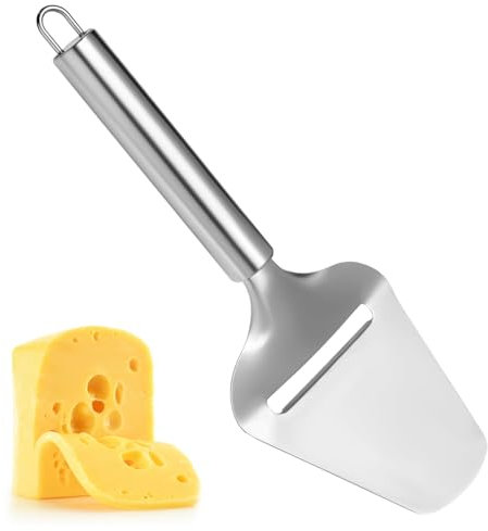 ABinCHAOBang 1 Pcs Cheese Slicer, Multi-Functional Manual Cheese Cutter, Stainless Steel Cheese Grater Peeler Tool for All Types Soft and Hard Cheese of Cheese, Kitchen Cooking (Silver)