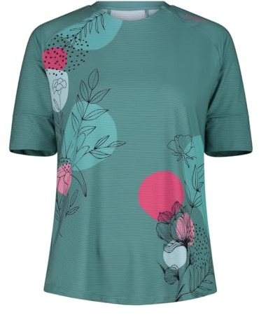 CMP Gemustertes technisches T-Shirt mit kurzen �rmeln f�r Damen, q955 Terra,44