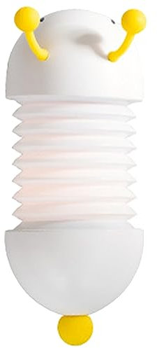 SOLUSTRE Raupen Nachtlicht Kinderlampe Aus Kunststoff Usb Wiederaufladbar Flexibles Schiebelicht Für Babyzimmer Schlafzimmer Warmes Licht