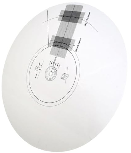 Acryl Tonabnehmer Kalibrierungsplatte für Plattenspieler, 3mm | Antirutsch, Hohe Präzision und Geschwindigkeitsprüfung, Weißes Zubehör für Schallplattenliebhaber