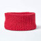 HOMESCAPES gestrickter Aufbewahrungskorb in rot, runder Strickkorb/Stoffkorb 37 x 21 cm aus 100% Baumwolle mit Grobstick-Optik