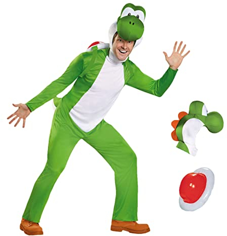 Disguise Nintendo Offizielles Yoshi Kostüm Herren Super Mario Kostüm Erwachsene Faschingskostüme Männer Karneval Geburstag