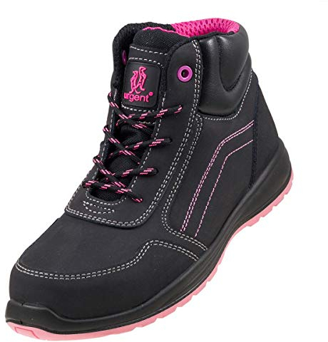 Urgent women's working boots, safety industrial model 116 S1 safety shoe EN ISO 20345. Black Size: 4 UK