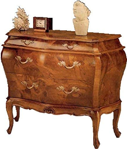 Anrichte Kommode – cm: L 115 x T 45 x H 80 cm – aus Nussbaum – 2 Schubladen an der Unterseite und 2 Schubladen oben – 100 % Made in Italy – (DF18)