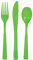 Lime Green Solid Assorted Plastic Cutlery - Classy & Elegant Flatware Design - Perfect for Parties, Weddings & Events - 18ct