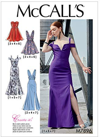 McCall's Patterns McCall's M7896E5 Create It Women's Evening and Special Occasion Dress Sewing Patterns, Sizes 14-22 Muster:, Papier