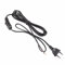 Mextronic Cable de alimentación 3 m enchufe europeo + interruptor 300 SW C7 negro extremo abierto