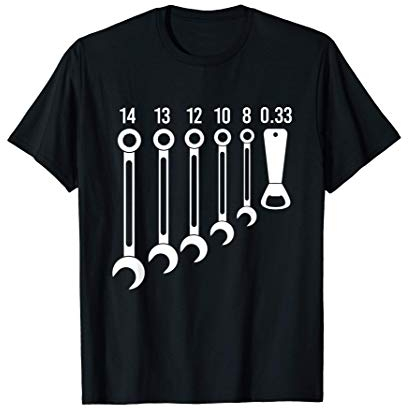 Bier Öffner Werkzeug Schlüssel Schraubenschlüssel Bieröffner T-Shirt