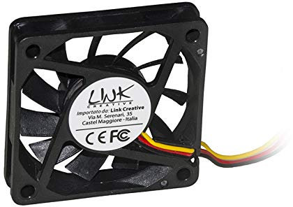 Ventilateur 60 x 60 x 10 12 V connecteur 3 fils avec vis incluses