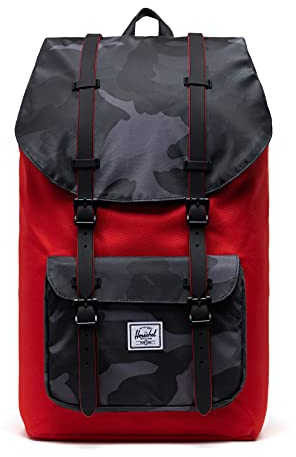 Herschel Unisex-Erwachsene Little America Rucksack, Feury Red/Night Camo, Einheitsgröße