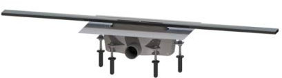 KESSEL Duschrinne Linearis Infinity 90 L: 1000 mm, DN 50, Black, gebürstet 45202.10