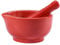 Mortar and Pestle Set Small Ceramic Pastle & Mortar Great for Crushing for Pill Herbs Spices Guacamole Cumin and Much More(Color:Red,Diameter:6 in)