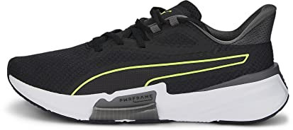 PUMA PWRFrame TR, Scarpe da Ginnastica Uomo, Nero Black-Castlerock-Lime Squeeze, 43 EU