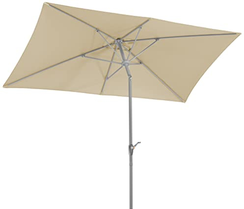 Schneider Parasol Porto Naturel 300 x 200 cm rectangulaire 643-02 Armature en acier Toile polyester 6,7 kg