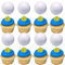 24 Stück Volleyball-Cupcake-Topper, Sportball, Cupcake-Plektren, Volleyball-Spieler, Geburtstagskuchen-Dekoration für Sport, Volleyball, Thema, Babyparty, Geburtstagsparty, Dekorationen
