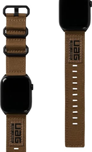 URBAN ARMOR GEAR UAG Compatible with Apple Watch Band 49/46/45/44mm for iWatch Series Ultra 2/Ultra/4-10/SE 2/SE Nato Eco Dark Earth (New Edition) Nylon Sport Adjustable Replacement Strap