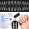 Beetles Easy Nail Extension Set with 500Pcs Soft Short Almond Shape Tips & 5 In 1 Nail Glue Base Gel and Innovative Uv Led Lamp Easy DIY Manicure Art Home Acrylic False Tips Kit