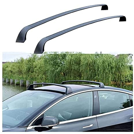 SWAZA Auto Aluminium Dachträger für Tesla Model 3 2017-2021, Dachträger Gepäcktransport Reisen Camping Crossbar Roof Racks Car Zubehör