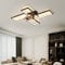 Lihaian Deckenleuchte LED Deckenleuchte, Wohnzimmerleuchte Dimmbar 3000-6500K Schwarz, Moderne Wohnzimmerleuchte, Esszimmer, Schlafzimmer, Küche, Balkonleuchte (Schwarz, 60 x 40 x 7 cm)
