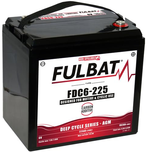 FULBAT BATTERIE DEEP CYCLE AMG CARBONE FULBAT FDC6-225 6V 225AH