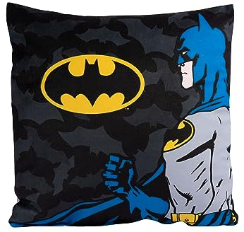 United Labels DC Comics Batman Kissen, Kopfkissen 30x30 cm, Schwarz, Sofakissen, Dekokissen für Superhelden-Fans