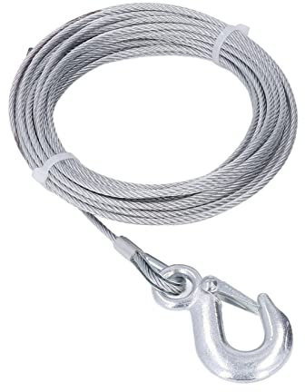 Câble en Acier Inoxydable pour Treuil cable treuil 900 Kg Safe cable pour treuil Force 4 Mm X 12 M, Lisse et Antirouille pour Alimentation électrique Domestique Kabel &