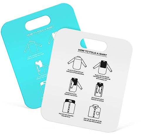T-shirt Faltbrett für Erwachsene aus PP für Hemden | Praktisches Wäscheklappbrett, Gleichmäßige Falten, für Kleiderschrank und Wäscheorganisation, 2 Stück