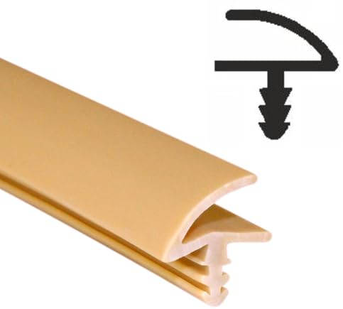 SN-TEC Zimmertürdichtung/Türdichtung/Türgummi TD 3023 für 3mm Nut und 12mm Falz, Farbe: Beige (5 Meter)