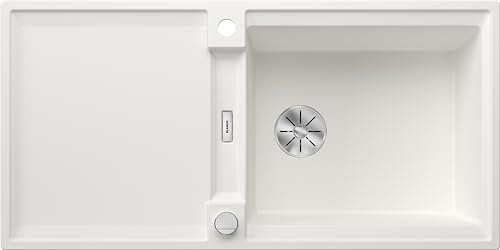 BLANCO ADIRA XL 6 S-F | Granitspüle aus SILGRANIT weiß | [99x49x21,2 cm] | für 60 cm breite Unterschränke | Einbauart: Flächenbündig | Reinigungsfreundliche Öberfläche | reversibel
