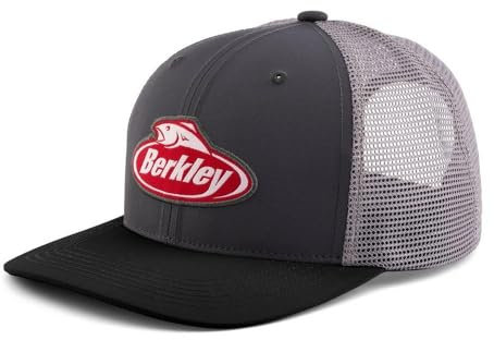 Berkley Unisex-Erwachsene Mütze Performance Trucker, Anthrazit/graues Logo, One Size