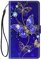 ChoosEU Hülle für Samsung Galaxy A55 5G Klapphülle Muster Handytasche Leder Schutzhülle Flip Case Stoßfeste Silikon Motive für Mädchen Handyhülle Motiv Klappbar Lederhülle Cover - Lila Schmetterling